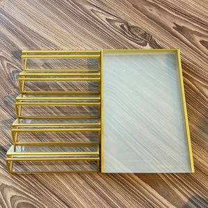 5x7 Gold Rim Acrylic Frame - Set of 5